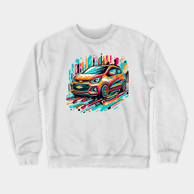 Chevrolet Spark Crewneck Sweatshirt by Vehicles-Art